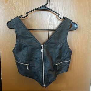leather vest top